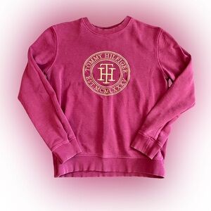 VTG TOMMY HILFIGER MAROON AND GOLD CREWNECK SWEATER // SIZE SMALL♥️